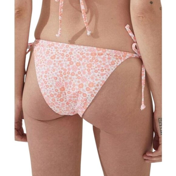 Cotton On G-string Tie Side Brazilian Bikini Bottom Swimwear Retro Ditsy Pink M - Picture 4 of 6
